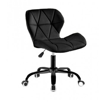 SKY74-1A Krzesło Obrotowe Welur Czarne/Czarne