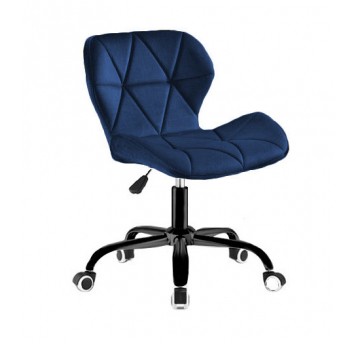 SKY74-1A Krzesło Obrotowe Welur Niebieskie/Czarne