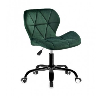 SKY74-1A Krzesło Obrotowe Welur Zielone/Czarne