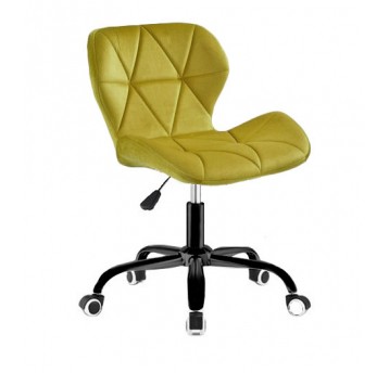 SKY74-1A Krzesło Obrotowe Welur Żółte/Czarne