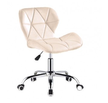 SKY74-1A Krzesło Obrotowe Welurowe Beżowe