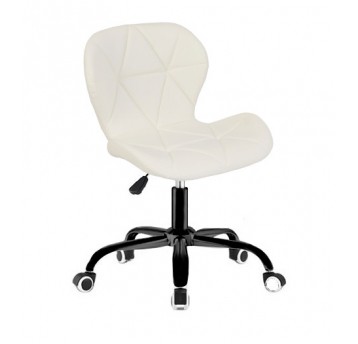 SKY74A Krzesło Obrotowe Ekoskóra Białe/Czarne
