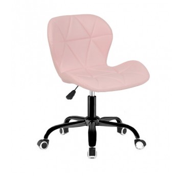 SKY74A Krzesło Obrotowe Ekoskóra Różowe/Czarne