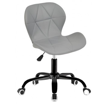 SKY74A Krzesło Obrotowe Ekoskóra Szare Jasn/Czarne