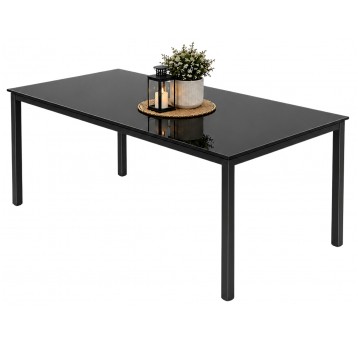 Stół aluminiowy 150x90 szklany ZMO-A-2-S