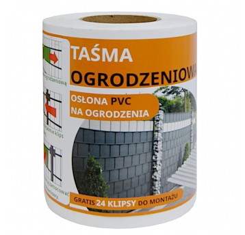 Taśma ogrodzeniowa 19cm PVC biała