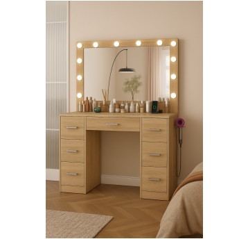 Toaletka kosmetyczna TL08/BL808 led Brązowa