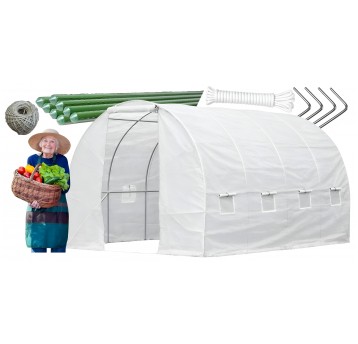 Tunel foliowy 19mm 2,5x5x2m 2 zamki biały