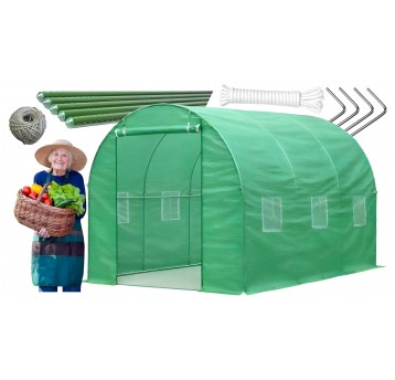 Tunel foliowy 19mm 2x3x2m 1 zamek zielony