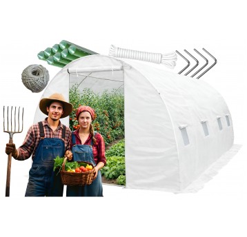 Tunel foliowy 19mm 3x4,5x2m 2 zamki biały