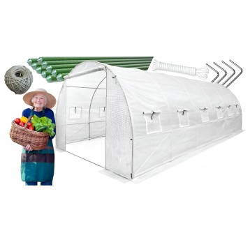 Tunel foliowy 19mm 3x6x2m 1 zamek biały