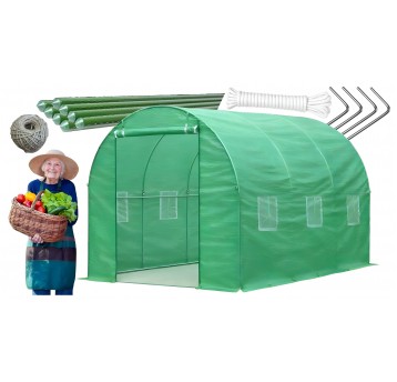 Tunel foliowy 25mm 2,5x4x2m 1 zamek zielony