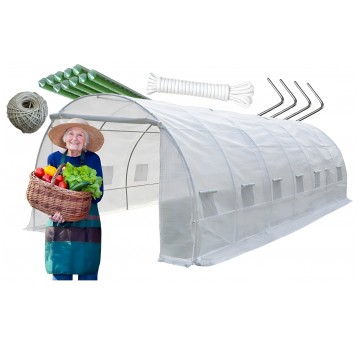 Tunel foliowy 25mm 3x10x2m 1 zamek biały