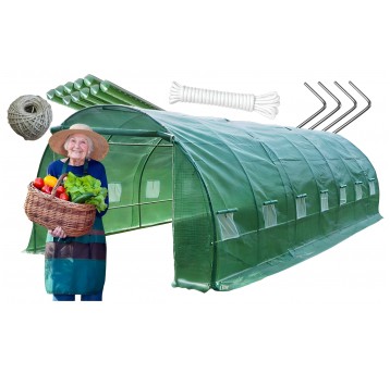 Tunel foliowy 25mm 3x10x2m 1 zamek zielony