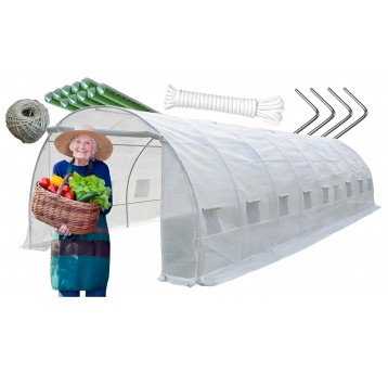 Tunel foliowy 25mm 3x12x2m 2 zamki biały