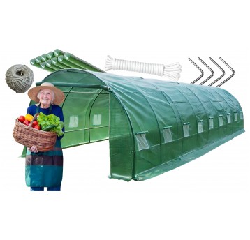 Tunel foliowy 25mm 3x12x2m 2 zamki zielony