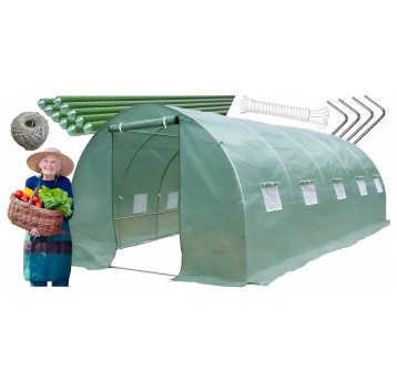 Tunel foliowy 25mm 3x8x2m 1 zamek zielony