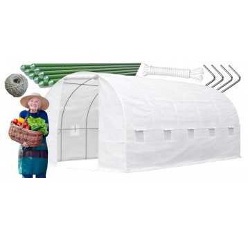 Tunel foliowy 25mm 3x8x2m 2 zamki biały