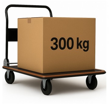 WM04 Wózek magazynowy platforma CZARNY 300kg