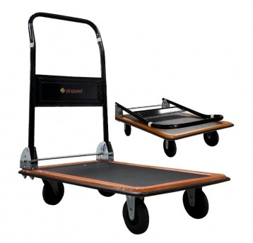 WM04 Wózek magazynowy platforma CZARNY