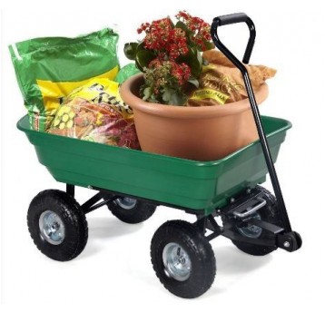 WO01 Wózek ogrodowy plastikowy zielony