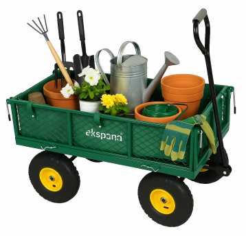 WO02 Wózek ogrodowy metalowy CLASSIC zielony