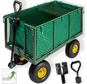 WO02 Wózek ogrodowy metalowy MAXI zielony
