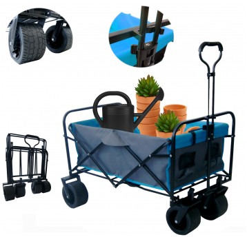 WT03-3 Wózek transportowy PREMIUM szary-turkus